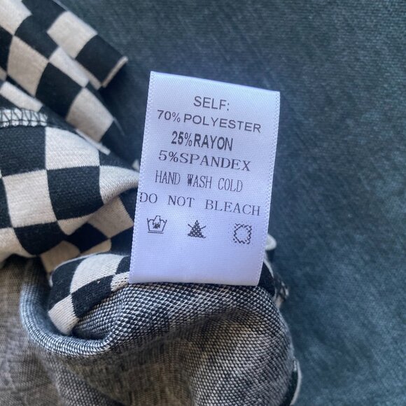 LALA ORIGINAL: Looking Good Print Top + Skirt Set in Checkerboard, Size S - Picture 7 of 16